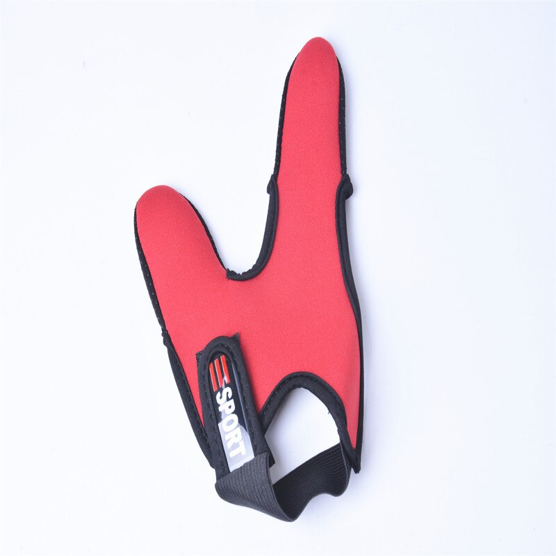 1Pcs Neoprene Fishing Gloves Half Protector Anti-Slip Anti-cut Two Finger Rod Wear Fish Catch Fingerless Outdoor Accessory: White