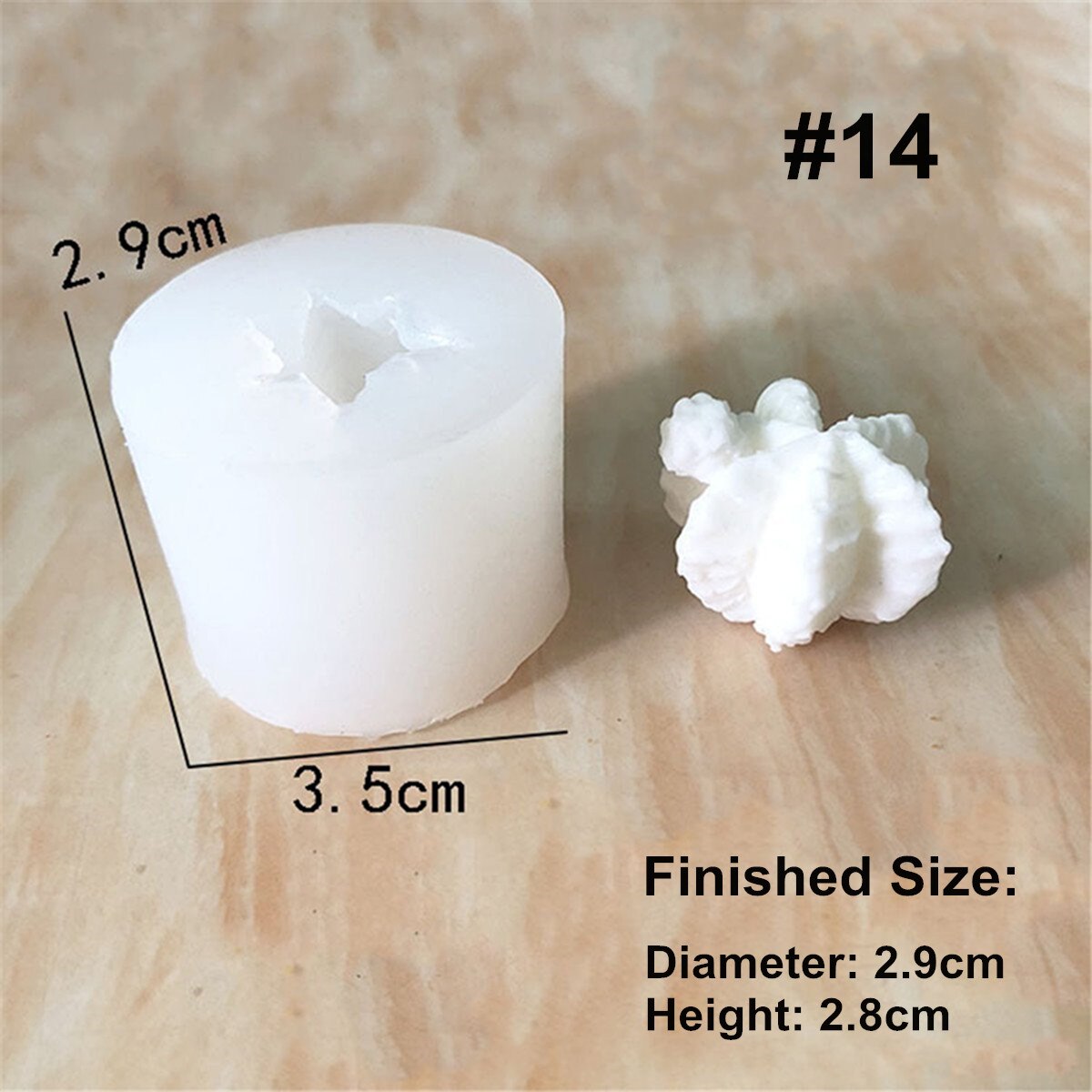 Molde para macetas de flores de silicona suculenta, molde para hacer jabón de Chocolate Fondant, maceta de cemento, molde para macetas, artesanías DIY, 7 patrones: 14