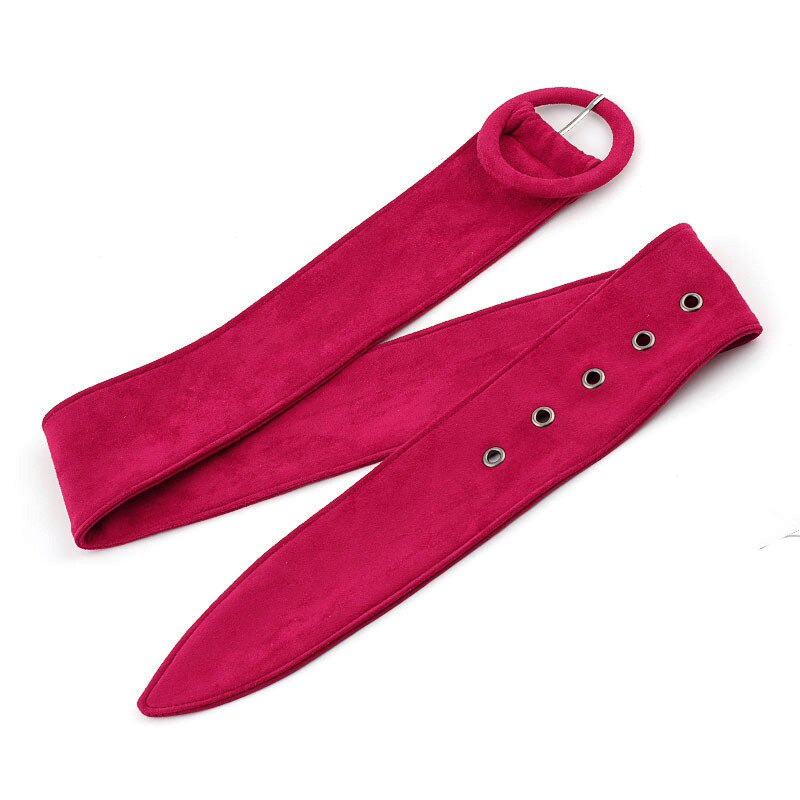 Cinturones de gamuza AWAYTR para mujer, Otoño Invierno, cinturones para abrigo de Color fuerte, estilo salvaje, cintura, Pin, hebilla envuelta, cinturones de franela Vintage