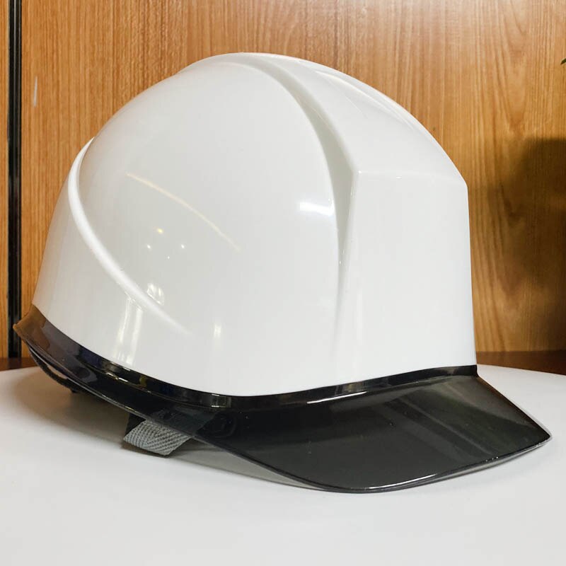 CK Tech. Safety Helmet Transparent brim Hard Hat High Strength ABS Work Cap Construction Engineering Protective Helmets: white