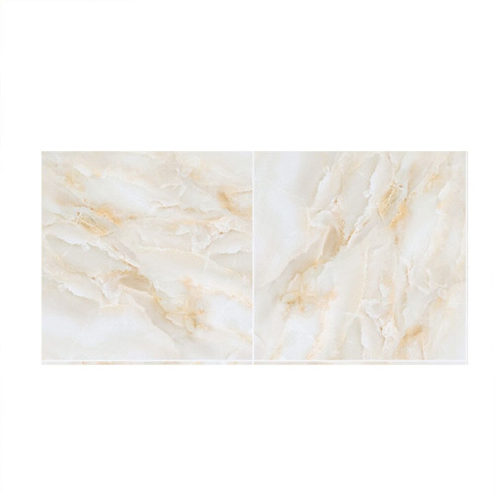 2Pcs Marble Grain Tile Stickers Waterproof Self-Adhesive PVC Wall Floor Stickers Wallpapers for Home Decor 30x30cm QJS S