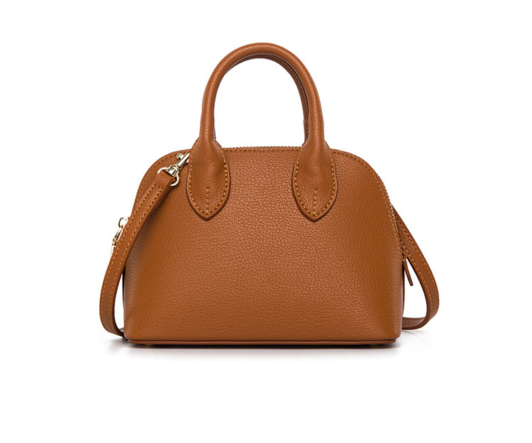 Briggy-Bolso de mano de piel sintética para mujer, bandolera pequeña de , de lujo, a la: brown