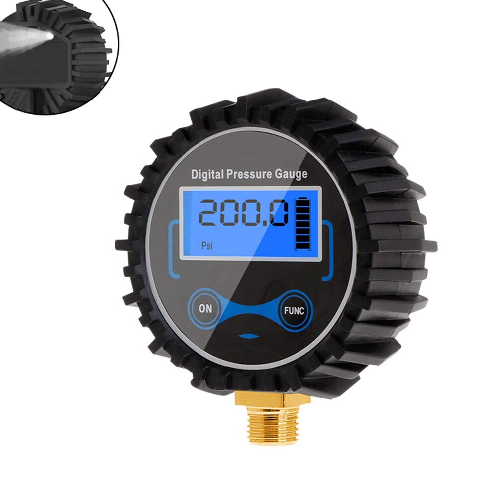 Professionele Digitale Manometer Lcd Groot Scherm Digitale Bandenspanningsmeter Auto Bike Motorcycle Tyre Tester Tool