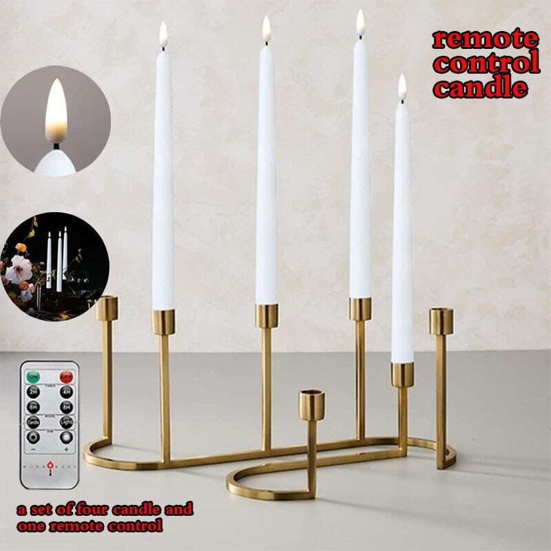8/4/1 PCS 28CM Flameless Taper Candles Battery Powered Remote Control Wedding LED Candles for Home Decoration