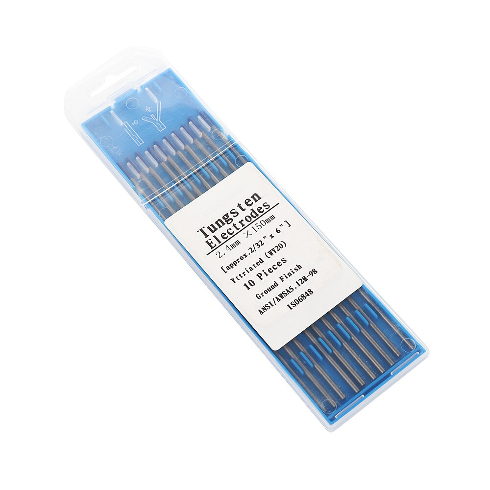 10 sztuk WY20 elektroda wolframowa profesjonalnego elektroda spawalnicza Tig 2.4mm * 150mm dla 2.0% Lanthanated dla spawarka Tig