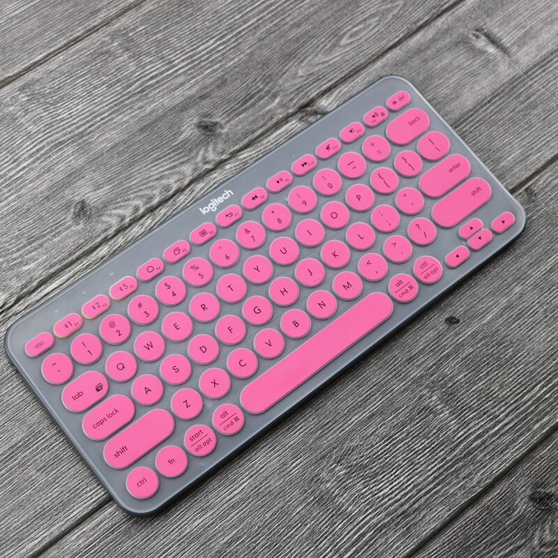 Keyboard Protector Ultra Thin Silicone Laptop Keyboard Cover Skin Protector for Logitech K380 Keyboard: Pink