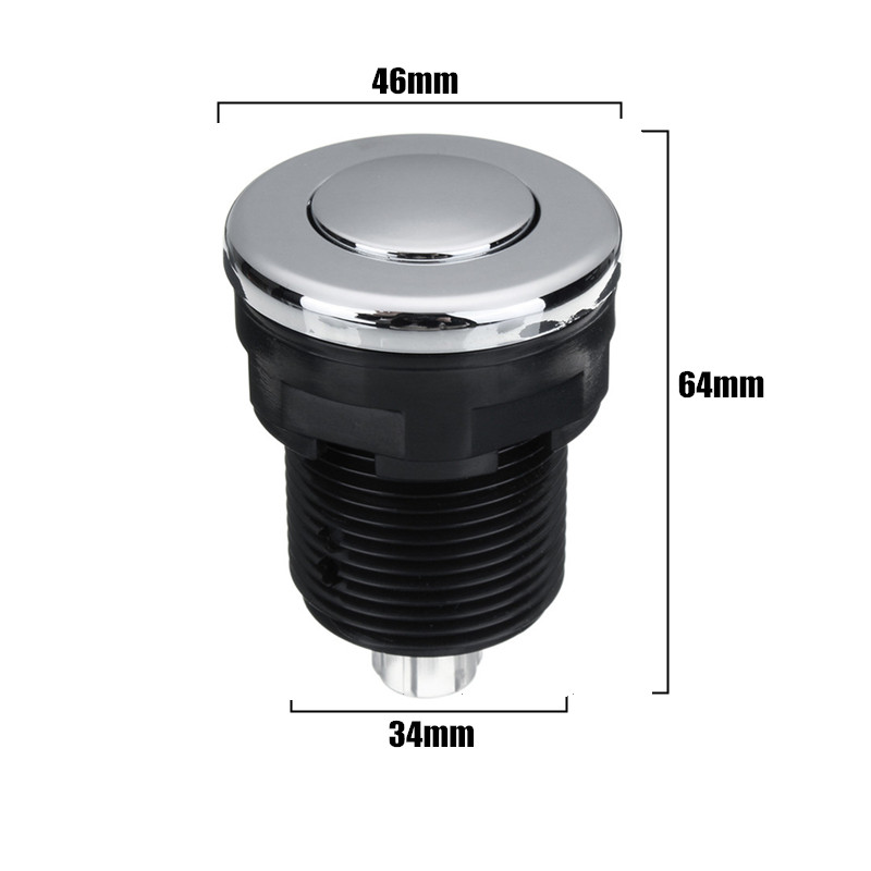 Pneumatic Switch On Off Push Air Switch Button 28mm/32mm/34mm For Bathtub Spa Waste Garbage Disposal Whirlpool Switch: 34mm