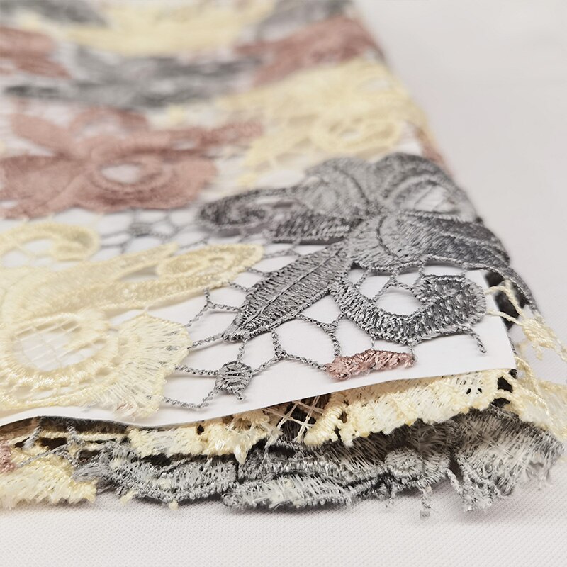 African Style Guipure Lace Fabric Nigerian Cord Lace Fabric For Women Wedding Dress