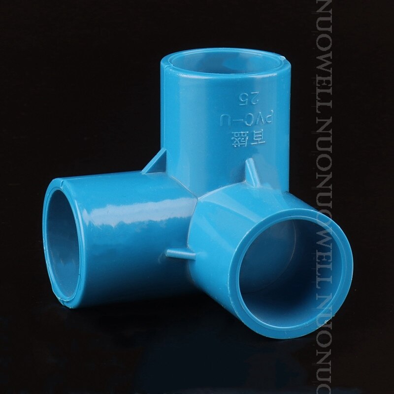 5 stk i .d 20 ~ 110mm pvc rørforbindelser pvc 3- vejs konnektor vandrør fatning konnektor vandingsrør fittings gør-det-selv-værktøj: 32mm / Blå