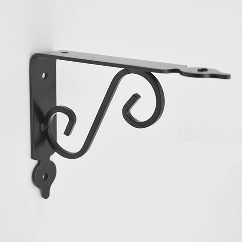 European style Wrought iron triangle bracket rack support frame right angle wall bracket shelf support triangle bracket