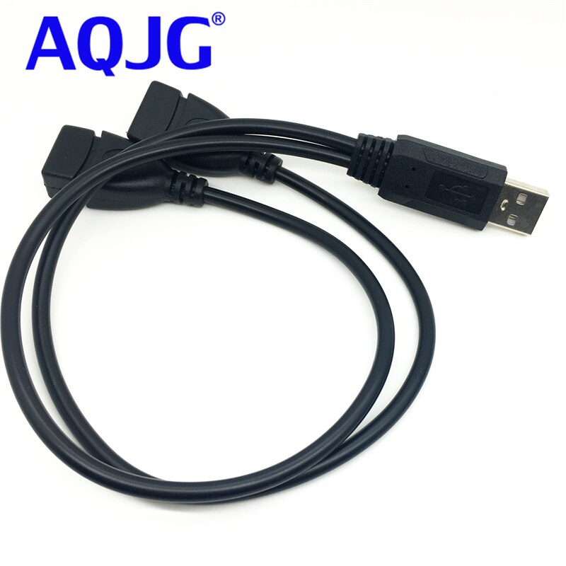 USB 2.0 Male to 2 Dual USB Female Jack Y Splitter Hub Adapter Cable