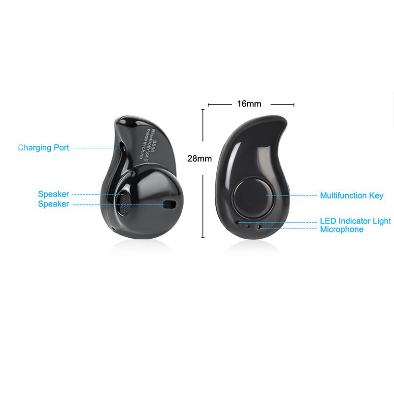 Mini langattomat bluetooth-kuulokkeet korvassa urheiluauto mikrofonilla handsfree-kuuloke nappikuuloke iphone 7 8 x: lle samsung huawei androidille