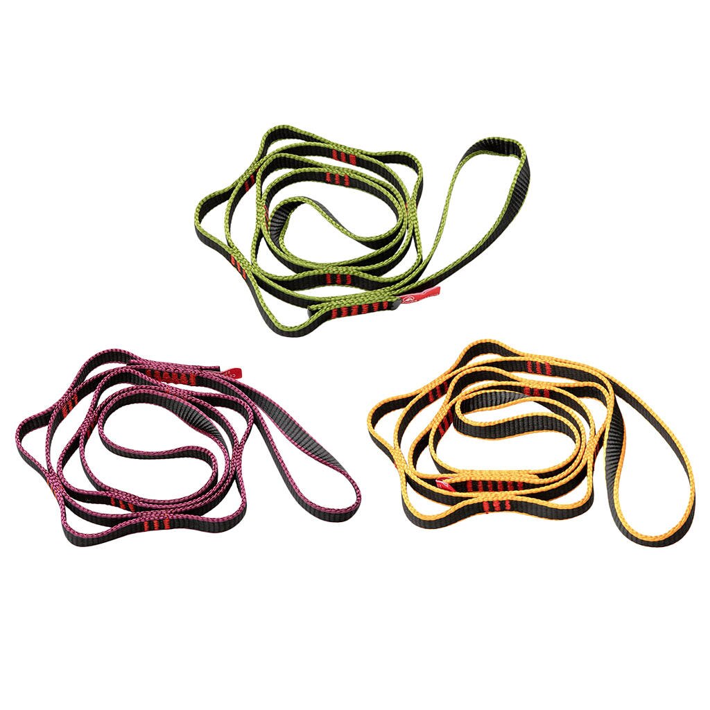 16mm Nylon Daisy Chain Sling 22kN 110cm / 43in for Leading Aid Climbing Ascender Rigging Hammock
