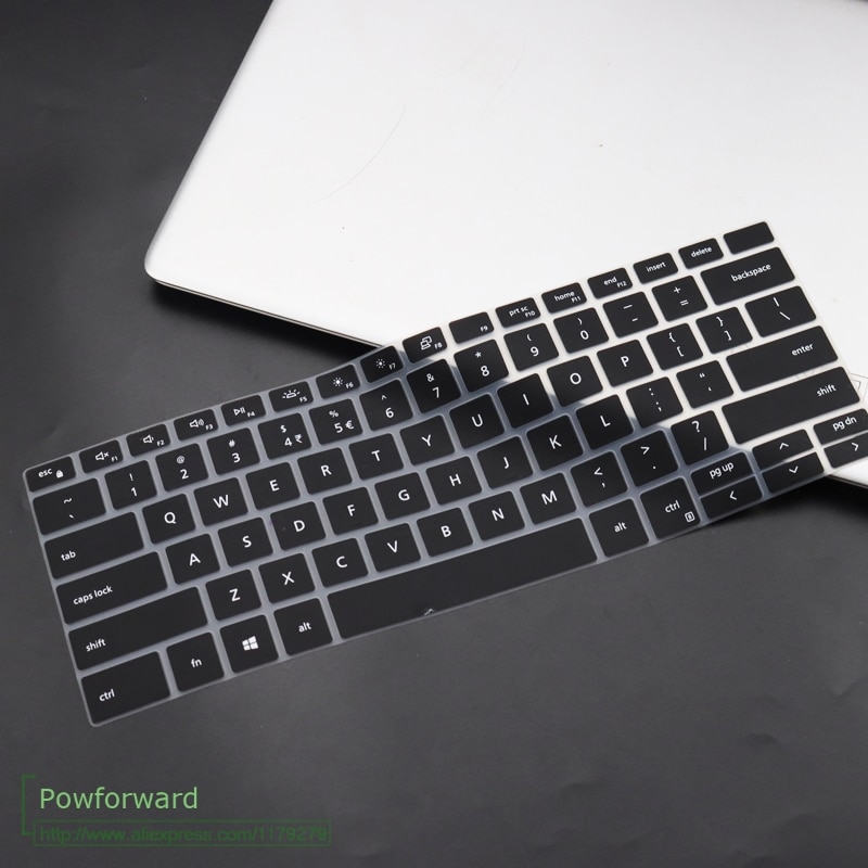 For DELL XPS 13 7390 2 in 1 laptop 13 inch Silicone Notebook laptop Keyboard cover protector skin XPS13: black