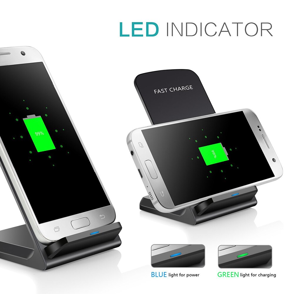 10W Qi Wireless Charger Stand For iPhone 13 12 11 Pro X XS Max XR 8 Fast Charging For Samsung S21 Plus Dock Station Phone Holder