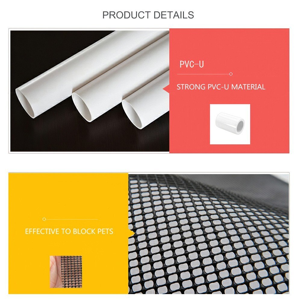 Portão mágico pet portão de segurança dobrável portátil guarda cerca net instalar em qualquer lugar para cães gatos animais de estimação se encaixa espaço dentro 39in