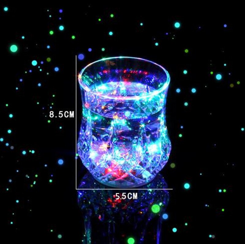 Party LED Glass Flash Light Whiskey Shot Drinking Glass Cup Flashing Beer Bar Party Wedding Club Home Decoration Year