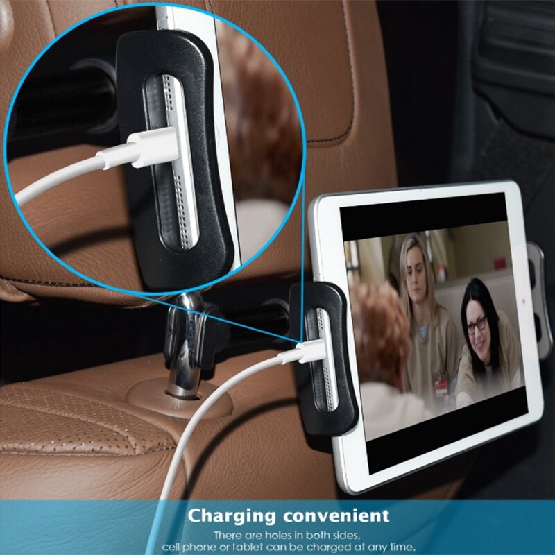 Auto hoofdsteun houder, tablet hoofdsteun houder: standaard houder compatibel met apparaten voor ipad pro air mini, voor samsung galaxy tabs,