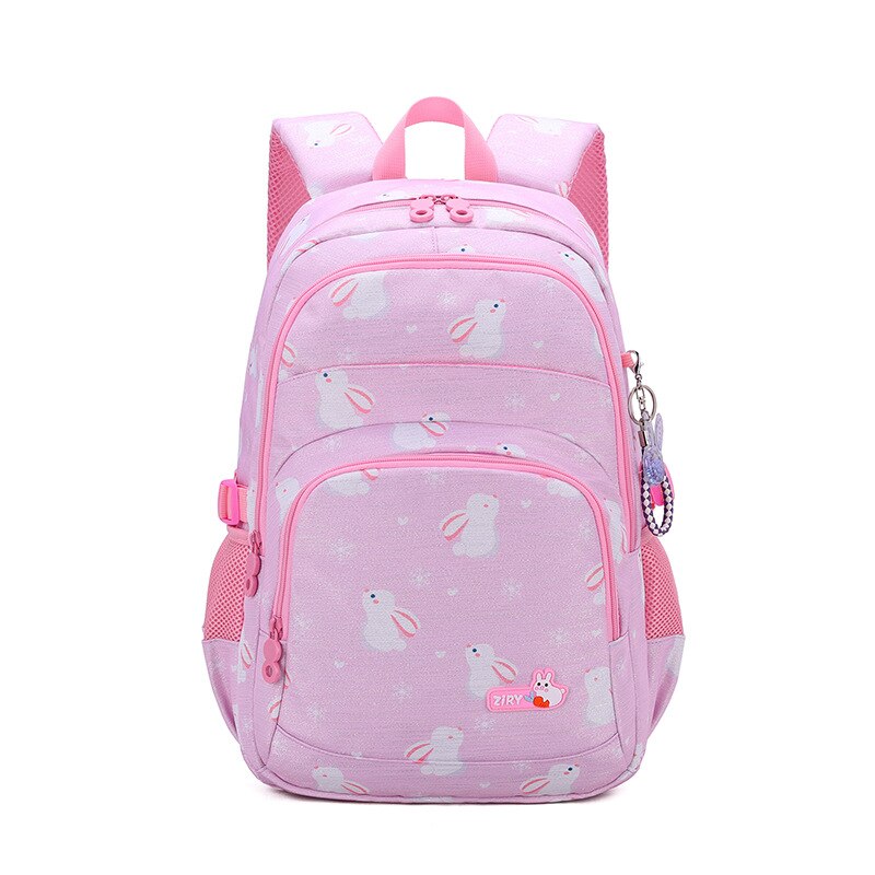 Girls School Bags Cartoon Cute Rabbit Backpacks Kids Satchels Children Primary School Students Girl Casual Backpack Book Bag: purple