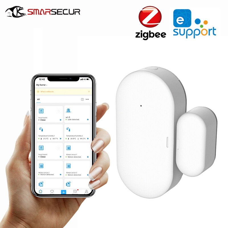 Ewelink Smart ZigBee 3.0 Door Window Contact Sensor Smart Home Wireless Door Detectors Open / Close APP Remote Alarm