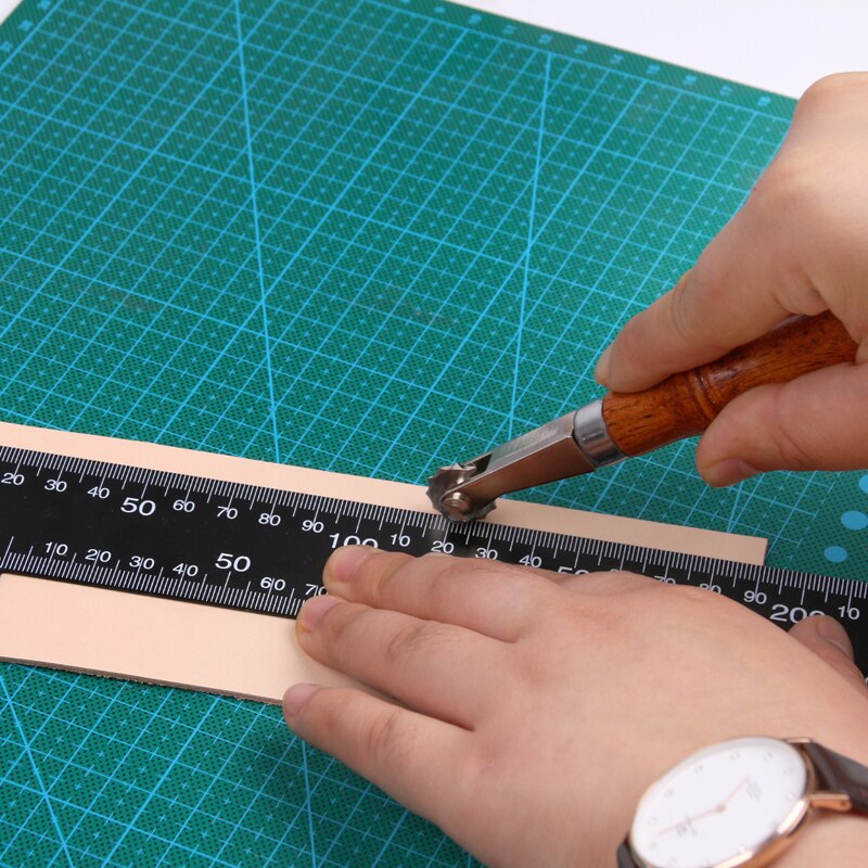 LMDZ DIY Leather Tools Craft Spacer Embossing System Set Leathercraft Spacing Wheel Punching Punch Tool for Leather 4 Wheels