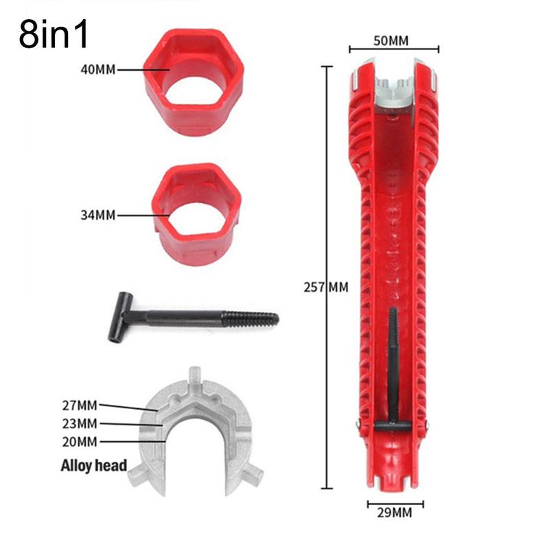 Multifunction Faucet Wrench Sink Installer Tools Water Pipe Spanner Tackle Tool for Toilet Bathroom Kitchen Repair Tools