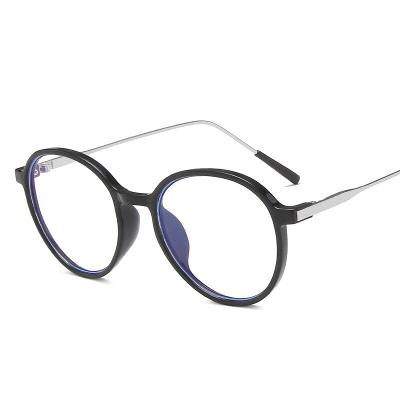 Anti-blauw licht retro brilmontuur volledig montuur heldere glazen effen bril trendy brilmontuur oogbescherming: T1