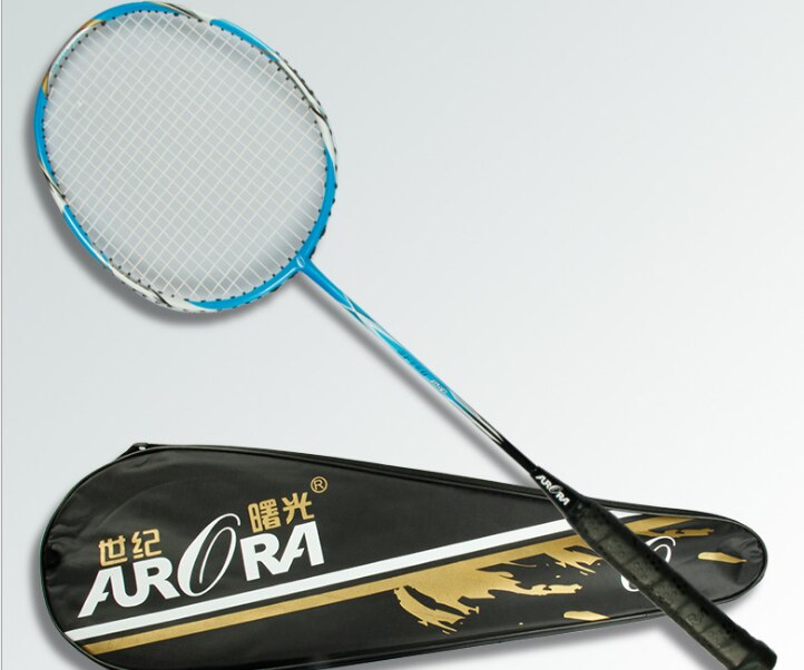 Carbon badminton racket ultra light carbon fiber racket competition training: Blue