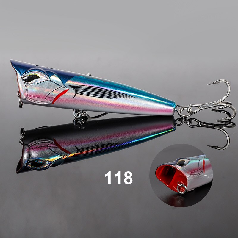 NOEBY Popper Angeln Lockt 120mm 41g 190mm 129g Topwater blasiert Köder Jet Popper Wobbler für GT thunfisch groß Spiel Angeln locken: NSB118 / 120mm 41g