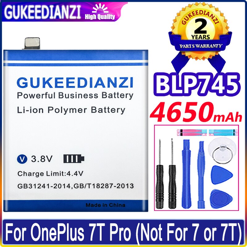 Replacement Battery For One Plus OnePlus 1 2 3 3T 5 5T 6 6T 7 7T pro 8 8T 1+ Nord N100 BE2011 for OnePlus5 OnePlus6 OnePlus7: BLP745