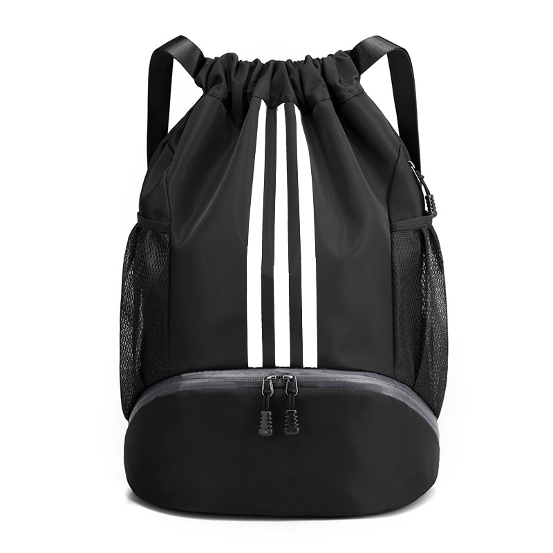 Bolsa de gimnasio, mochila de Fitness para mujeres y hombres, mochila de baloncesto, bolsas de almacenamiento de fútbol al aire libre, mochila deportiva con cordón de entrenamiento: Gris oscuro