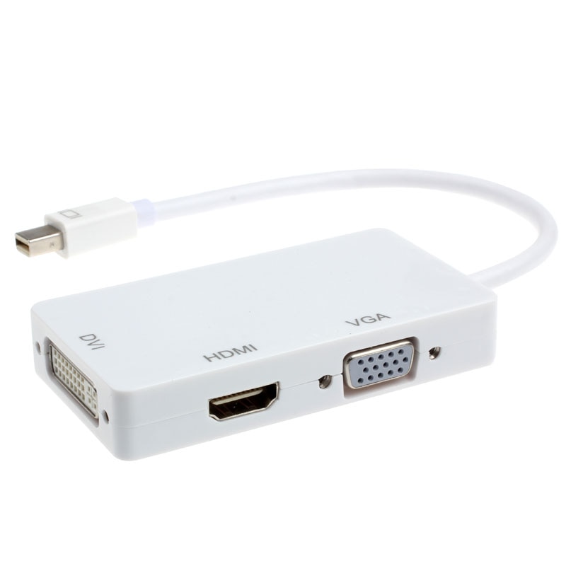 DisplayPort Thunderbolt to DVI VGA HDMI Adapter 3 in1 for MacBook iMac AU04
