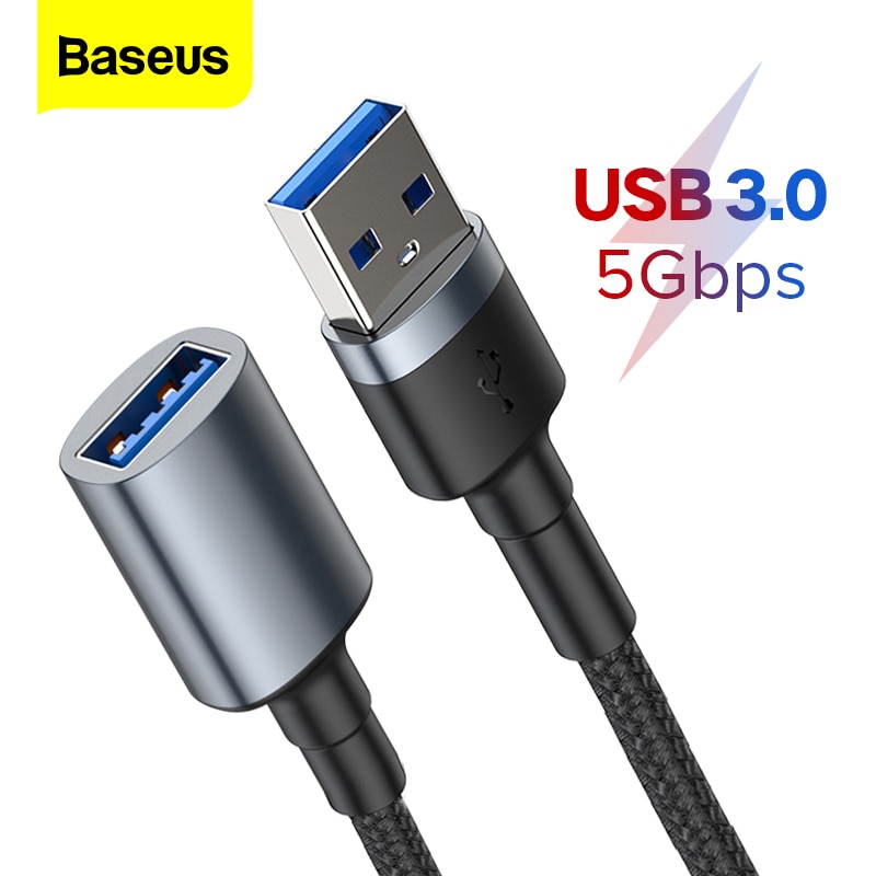 Baseus 5Gbps Usb 3.0 Extension Cable Type A Man-vrouw Usb Een Extender Kabel Voor Ssd Case Smart tv PS5 USB-A Data Wire Cord