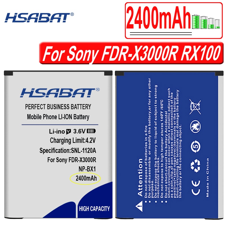 2400 Mah NP-BX1 Npbx1 Np Bx1 Batterij Voor Sony FDR-X3000R RX100 AS100V AS300 HX400 HX60 AS50 WX350 AS300V HDR-AS300R FDR-X3000