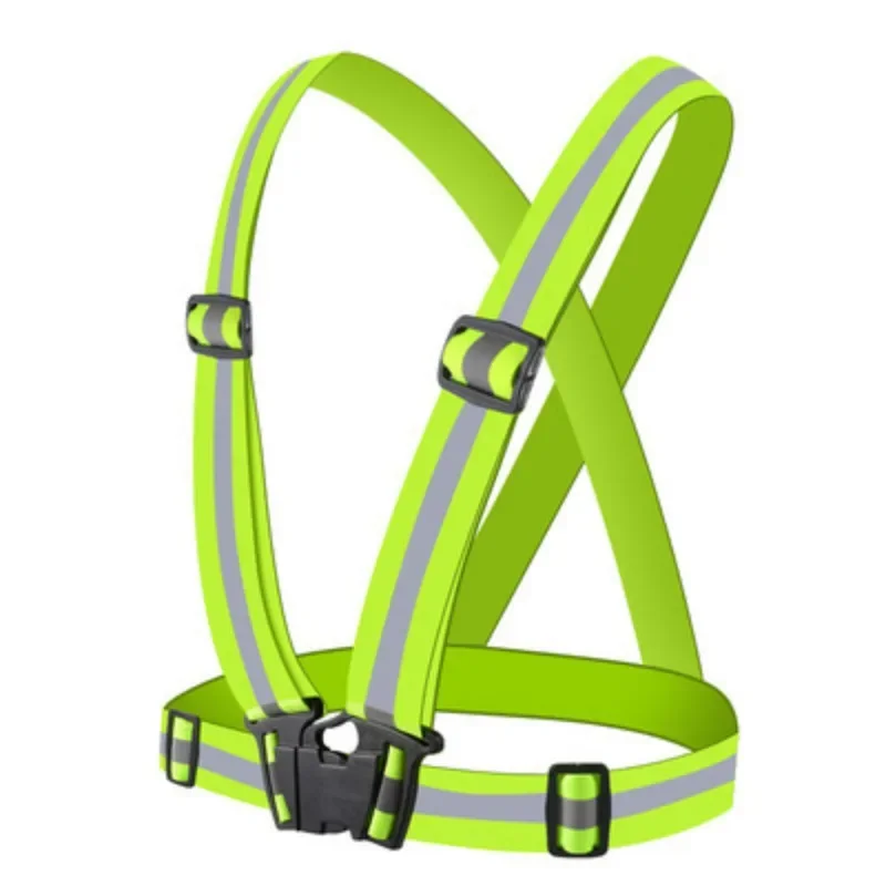 Reflective Vest for Workers Adjustable Harness Reflect Light Vest Belt for Night Riding Jogging Reflective Vests Roadway Safety: WHITE