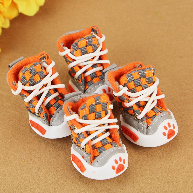 4 pièces/ensemble chien de compagnie chaussures petit chien chiot bottes Football Style pas cher chien chaussures d'été pour petits animaux de compagnie