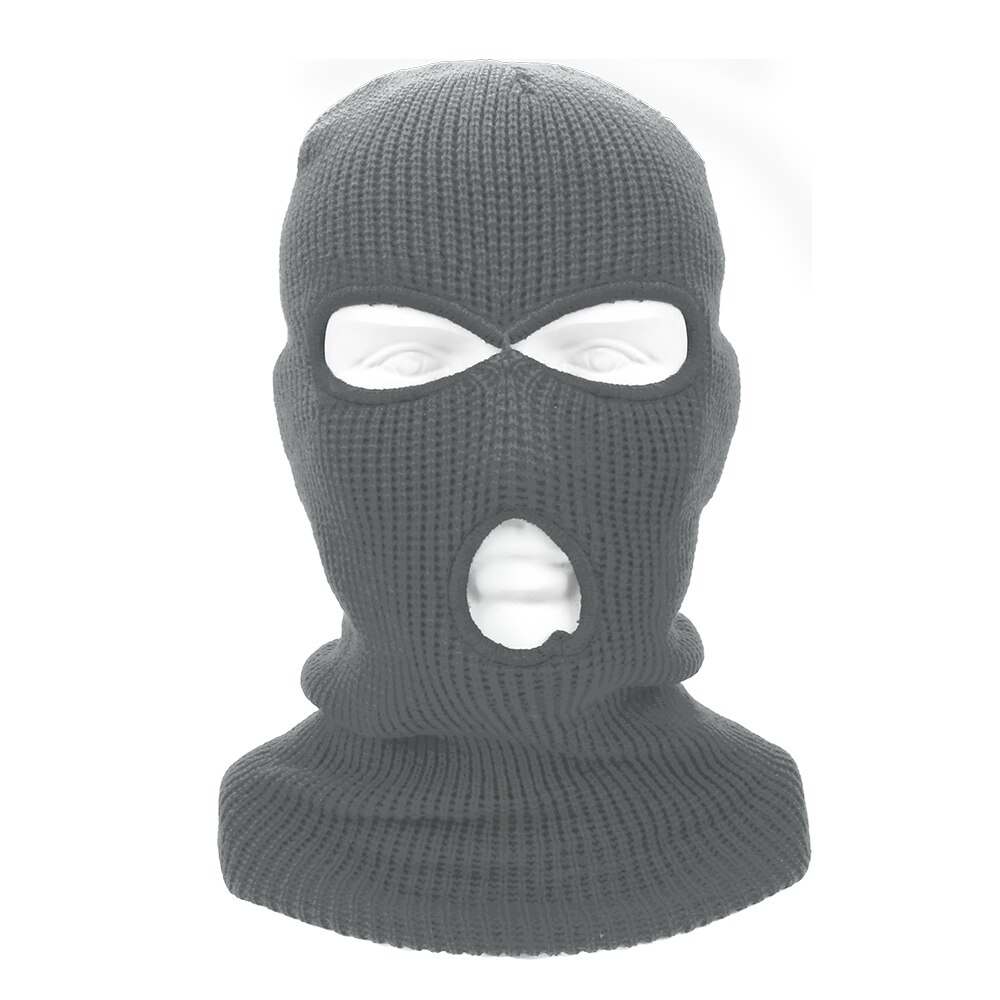 Yosolo strikk hel motorsykkel ansiktsmaske vinter tøye ut hatt ski balaclava til sykkel utendørs sport: Grå