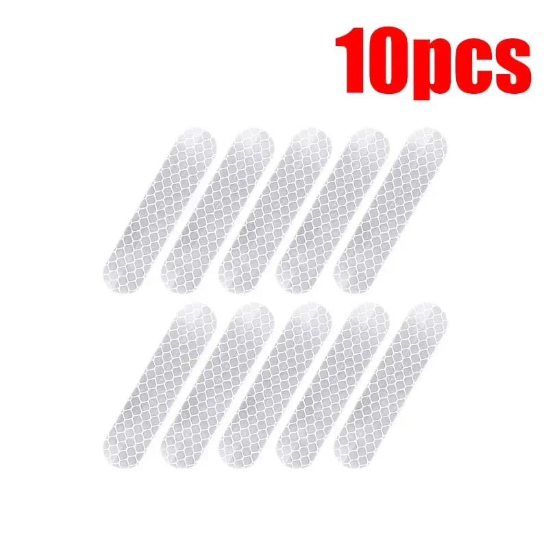 Pegatinas reflectantes de advertencia para casco de motocicleta, tiras decorativas de conducción de seguridad nocturna, calcomanías para bicicleta y coche, 10-100 Uds.: Gris oscuro