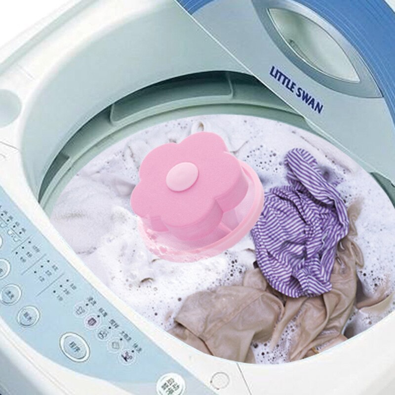 Filter Bag For Washing Machine Floating Flower Shape Laundry Ball Floating Style Lint Hair Catcher Dirt Catch Washing Machine