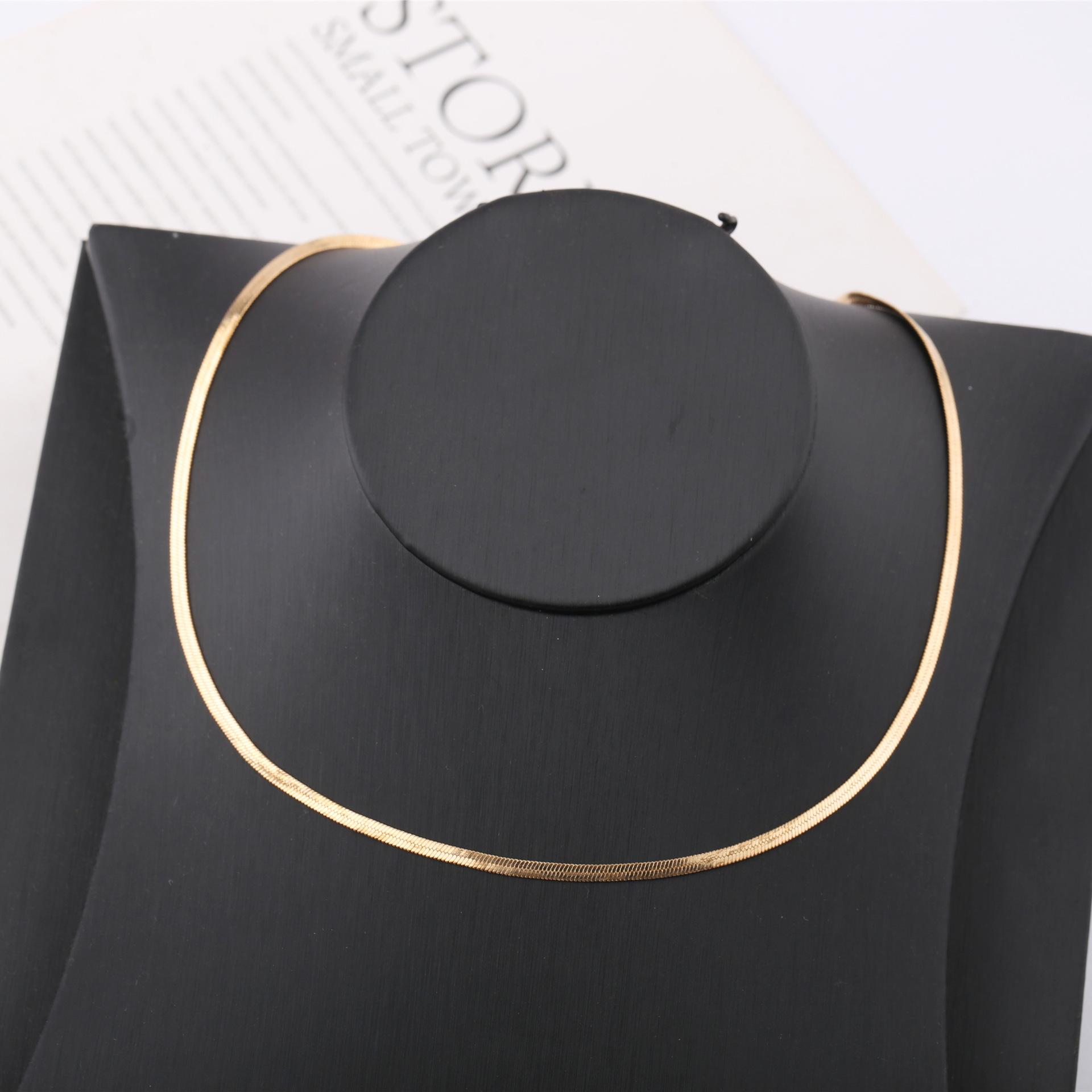 Sieraden zilveren slangenketting kettingen heren dames koperen basis goudkleurige sieraden fabrieksprijs  n09142: Goud