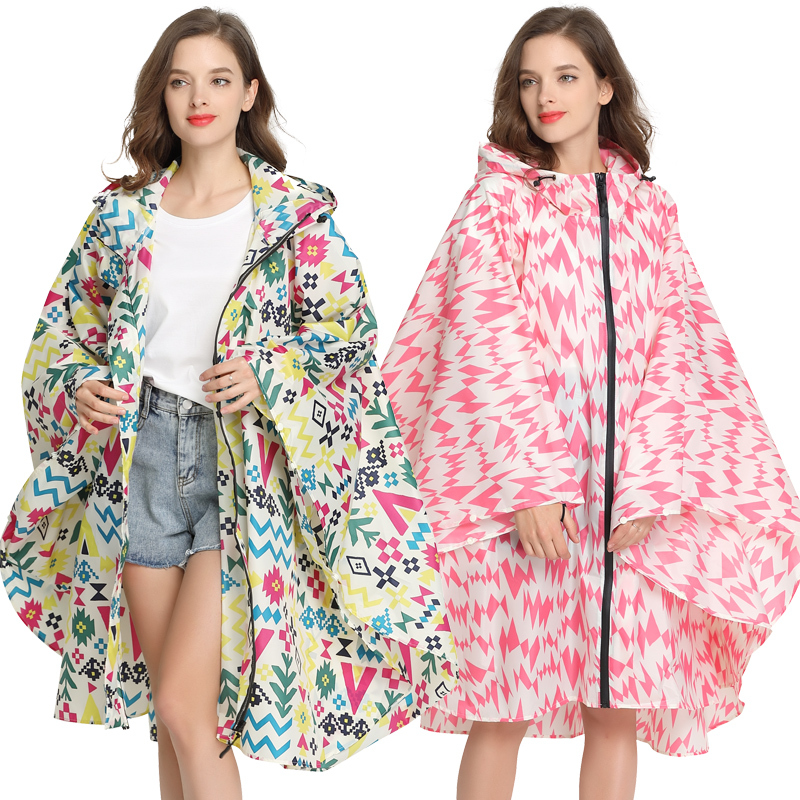 Poncho impermeable para la lluvia para mujer, capa impermeable portátil con capucha y cremallera, para senderismo, turismo y ciclismo