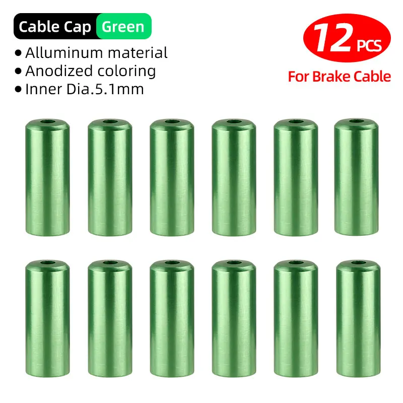 5mm Alloy Bicycle Brake Cable End Cap Housing Ferrules 4mm MTB Road Bike Derailleur Shifter Line End Crimps: WHITE