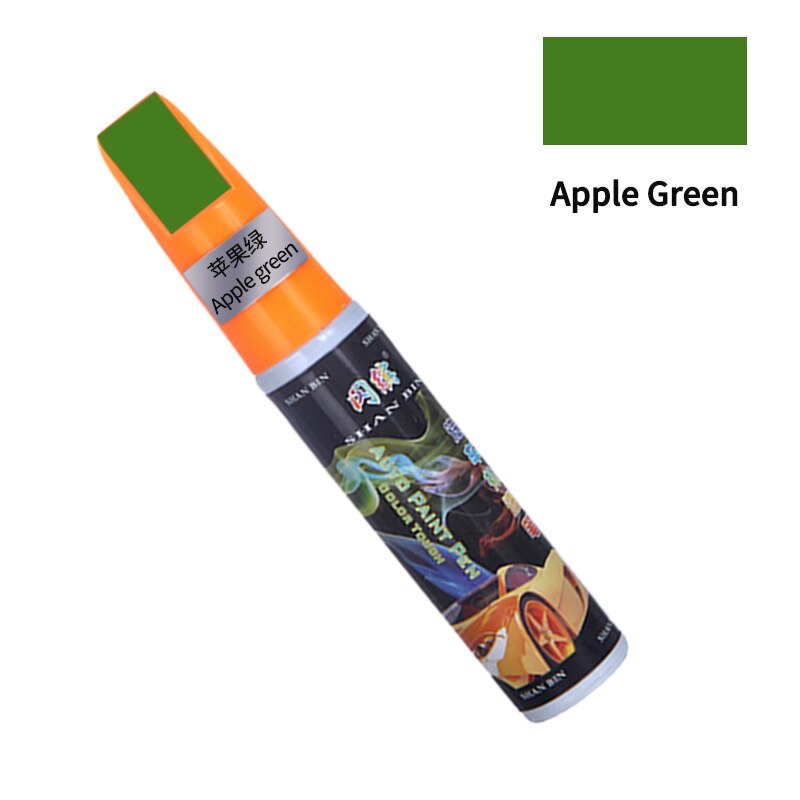 20 Colors Car Mending Fill Paint Pen Tool Applicator Waterproof Touch Up Car Paint Repair Coat Painting Scratch Clear Remover: apple green