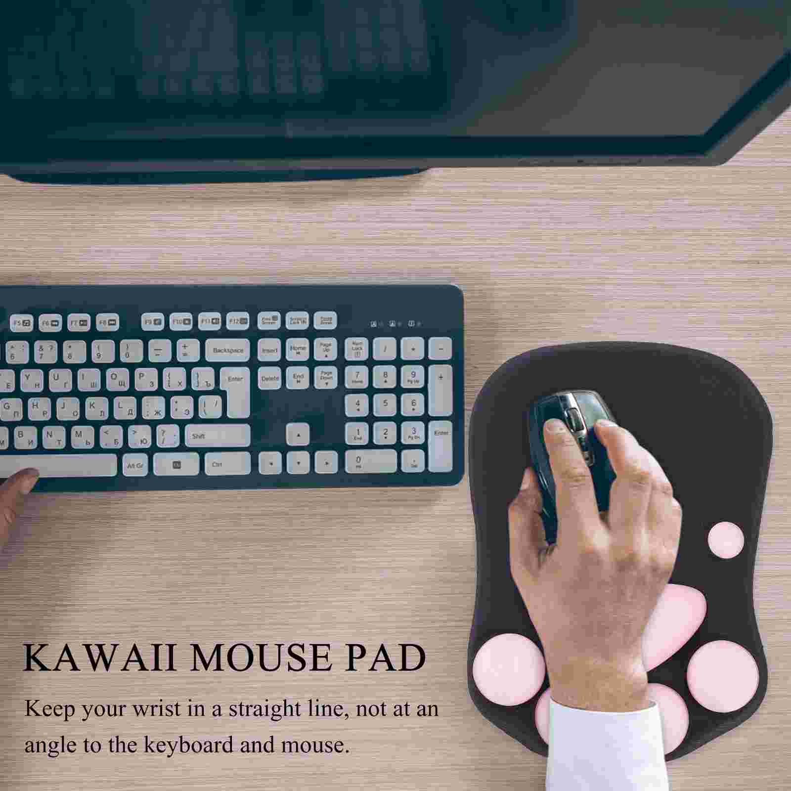 Cat Paw Pad Adorable Practical Softening Kawaii Pad Gaming Desk Accessories Pad With Wrist Support