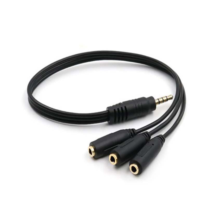 3.5mm 3 sposób Port Aux wielu słuchawki słuchawki Adapter ze splitterem Audio 3.5mm Jack rozgałęźnik HUB kabel Audio 1 męski na 3 żeński