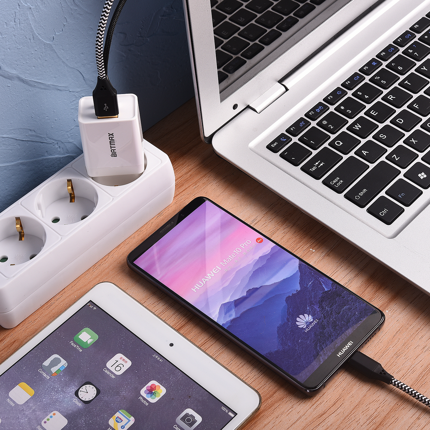 Batmax 3.0 tragbares reise-usb-doppelladegerät mit schnellladefunktion für iphone, samsung  s9, xiaomi  mi 8 und huawei