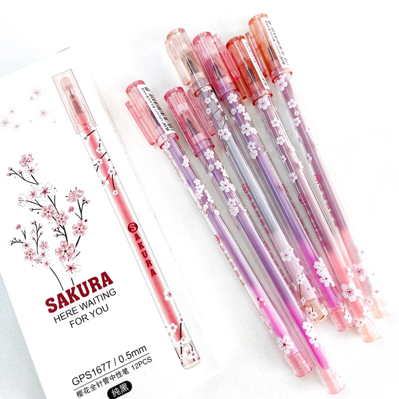 4X Nette Kawaii Schwarz Katze Gel Stift Schreiben Schreibwaren Schule Bürobedarf 0,5mm