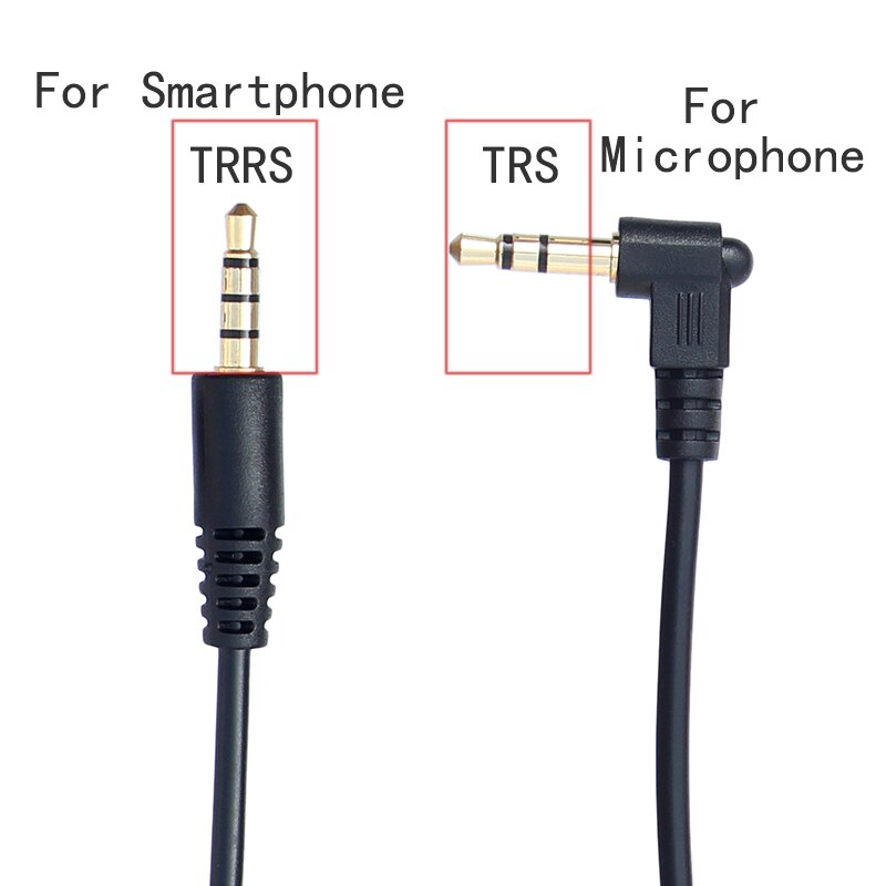 Câble adaptateur TRS vers TRRS 3,5 mm pour micro vidéo RODE Go BY-MM1, transfert de smartphone vers microphone