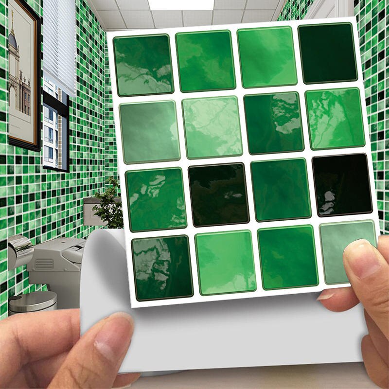 30 Pcs Waterdichte Zelfklevende Behang Stickers Schil En Stok Backsplash Keuken Badkamer Heatproof Mozaïek Vinyl Stickers