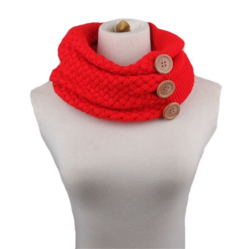 Écharpe en tricot Infinity pour femmes, cache-col épais et , à la , pour l&#39;hiver, YG121: NO 3 red